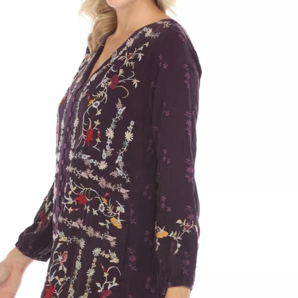 Johnny Was extremely heavily embroidered Eloise midi dress NWT - Picture 11 of 12